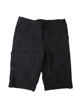 Kate Park Black Pull on Bermuda Shorts Size Medium